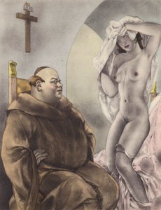 Brunelleschi illustration for Contes et Nouvelles de La Fontaine (colour litho) - Umberto (after) Brunelleschi