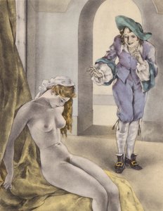 Brunelleschi illustration for Contes et Nouvelles de La Fontaine (colour litho) - Umberto (after) Brunelleschi