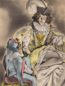 Brunelleschi illustration for Contes et Nouvelles de La Fontaine (colour litho) - Umberto (after) Brunelleschi