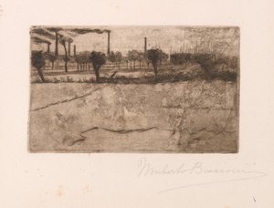 Paysage avec usines
