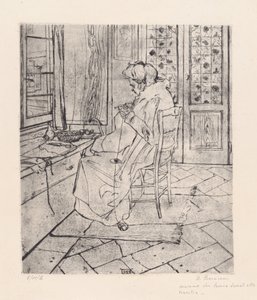 Ma mère qui travaille - Umberto Boccioni