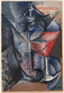 Nature morte : Verre et siphon - Umberto Boccioni