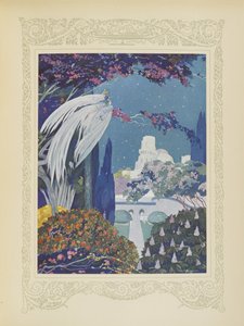 Cependant le bel Oiseau Bleu ne cessa jamais de planer autour du palais, illustration de 