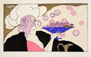 Femme tenant un bol de figues - Umberto Brunelleschi
