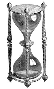 Sablier du XVIe siècle, gravure, XIXe siècle