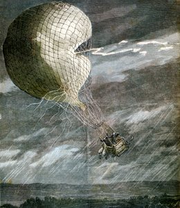 Un ballon frappé par la foudre près de Chicago, Illinois, USA, 1891 - Unbekannt