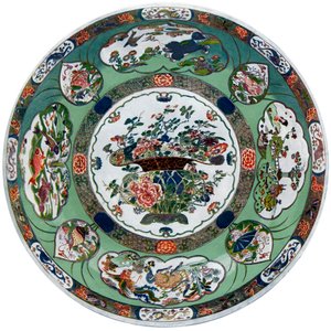 Plat en porcelaine chinoise de la période Kang-he, 17ème siècle - Unbekannt