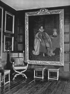 Un coin de la galerie Leicester, Knole. Avec portrait de Jacques Ier, 1928 - Unbekannt