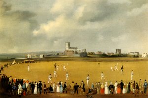 Un match de cricket à Christchurch Priory, Hampshire, 1850, 1947
