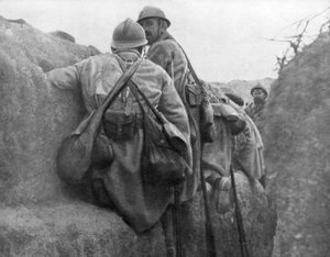 Une tranchée française avant une attaque, 2ème bataille de Champagne, France, 25 septembre 1915 - Unbekannt