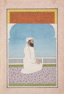 Un homme saint assis sur une terrasse, vers 1850 - Unbekannt