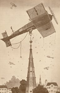 Un Loop-the-Looper en profonde réflexion se grattant la tête sur un problème difficile, 1927 - Unbekannt