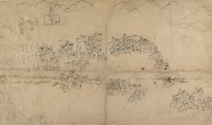 Un Maharana et Sa Suite Chassant le Sanglier, début du 18e siècle - Unbekannt