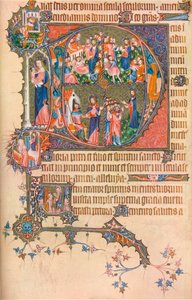 Une page du Psautier-Heures d