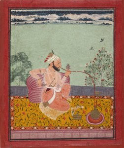 Un Raja fumant un hookah. Kota, 1690-1710, Metropolitan Museum