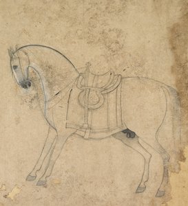 Un cheval sellé, vers 1750 - Unbekannt