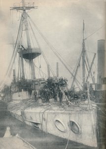 Un triomphe de sauvetage. Le croiseur Gladiator, soutenu par des remorqueurs de sauvetage, 1908, 1936 - Unbekannt