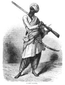 Un soldat sikh, vers 1880 - Unbekannt