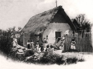 Une cabane sud-américaine, vers 1900