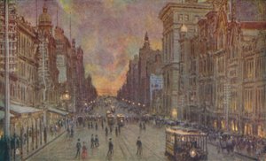 Une rue à Melbourne, 1924 - Unbekannt