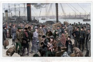 Étude de la vie sur le quai des Princes, Liverpool - Détruit par le feu le 28 juillet 1874 - Unbekannt