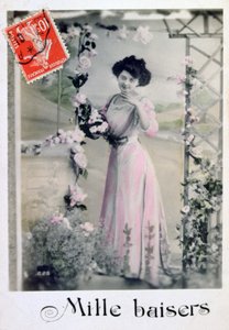 Mille baisers, carte postale française