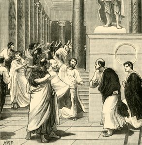 Une émeute au Forum de Rome, 1890