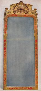 Un Très Rare Miroir de c1720 dans un cadre décoré de Laque Rouge, vers 1720, 1936 - Unbekannt