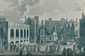 Vue des bains du roi et de la reine et de la grande salle des pompes à Bath, 1907