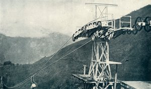 Vue sur un chemin de fer à corde, ou téléphérique, 1922 - Unbekannt