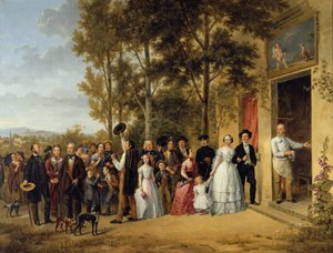 Un mariage dans la chapelle Coeur Volant à Marly vers 1850 - Unbekannt