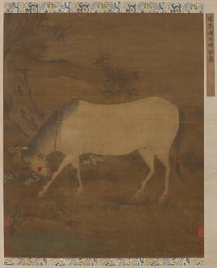Un cheval blanc, dynastie Ming, XIVe-XVe siècle