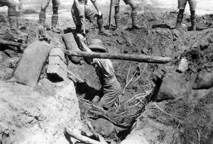 Un abri britannique effondré, Mésopotamie, Première Guerre mondiale, 1918 - Unbekannt