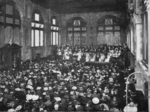 Un concert à la Guildhall School of Music, Londres, vers 1901