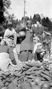 Un marché alimentaire à Darjeeling, Bengale occidental, Inde, c1910 - Unbekannt