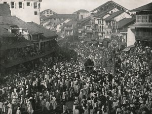 Une grande procession indigène, Bombay, Inde, 1895