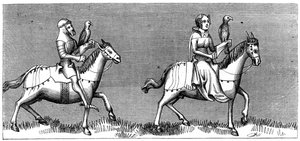 Une dame partant chasser, 14e siècle 1849 - Unbekannt