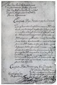 Une lettre de la Compagnie néerlandaise des Indes orientales à Willem Adriaan van der Stel - Unbekannt