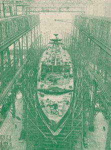 Un croiseur léger en construction, vers 1917-1919 - Unbekannt