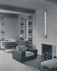 Un salon dans un appartement de New York, conçu par Frankl Galleries, Inc., 1935 - Unbekannt