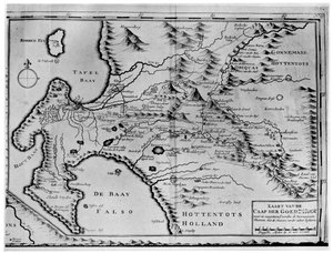 Carte du Cap de Bonne-Espérance à l