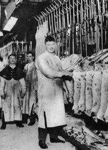 Un porteur de viande, marché de Smithfield, Londres, 1926-1927 - Unbekannt