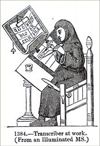 Un moine illuminant un manuscrit - Unbekannt