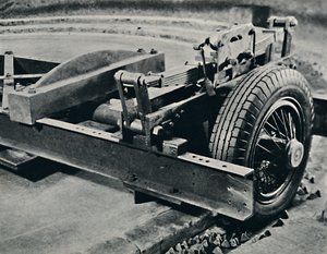 Un pneu de roadster en test, 1937