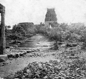 Un temple en ruine près de Madras, Inde, 1874 - Unbekannt