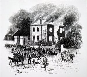 Une scène des émeutes de Birmingham de 1791 - Unbekannt