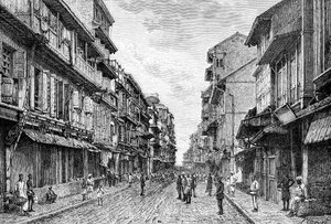 Une rue à Bombay, Inde, 1895 - Unbekannt