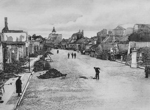 Une rue à Ortelsburg, Prusse orientale, Première Guerre mondiale, août 1915 - Unbekannt