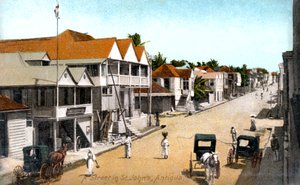 Une rue à St. Johns, Antigua, vers 1900s - Unbekannt