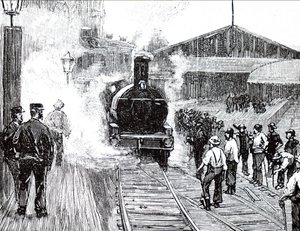Un train quittant la gare de Plymouth - Unbekannt